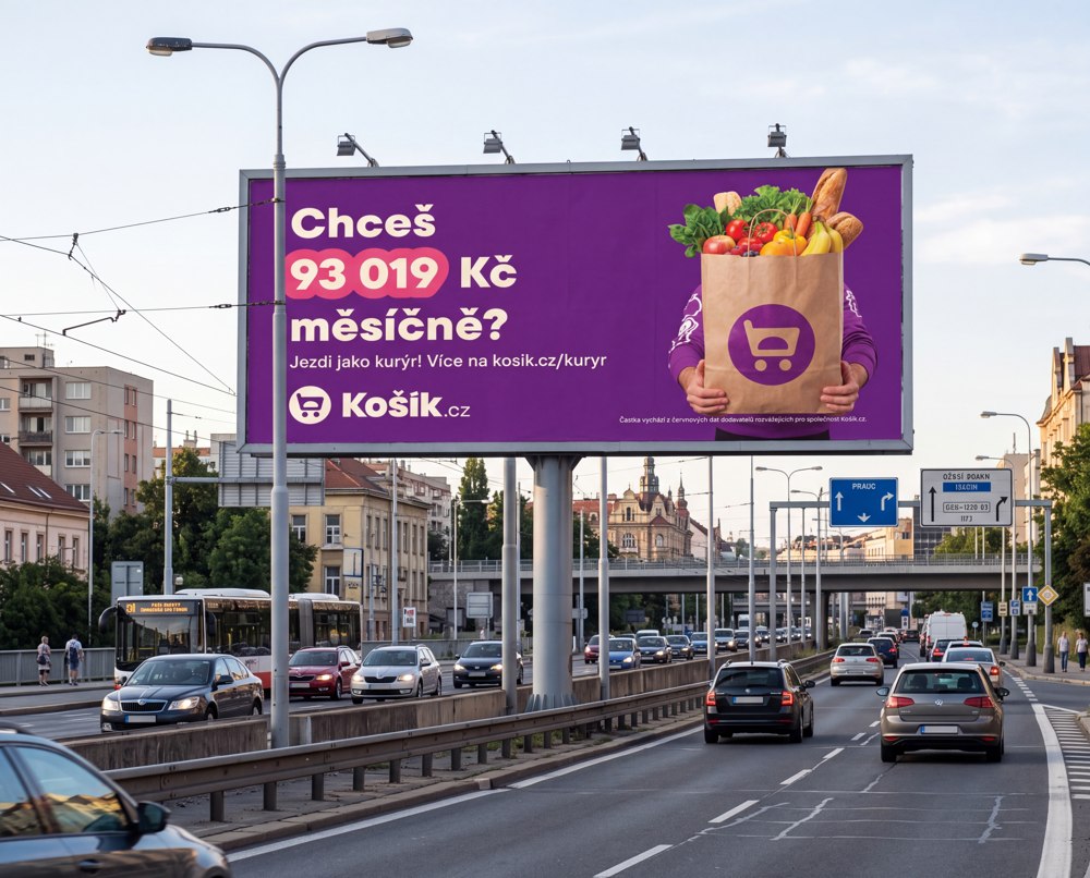 Courier recruitment billboard
