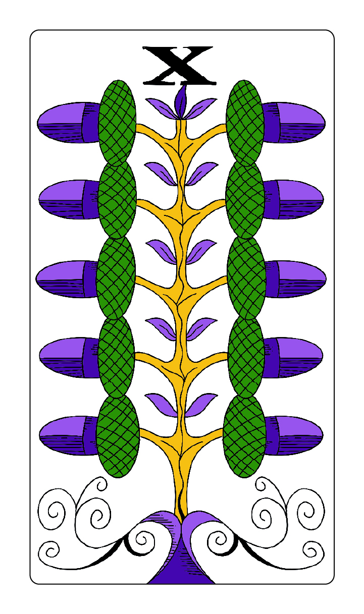 Mariáš card illustration, acorn suit